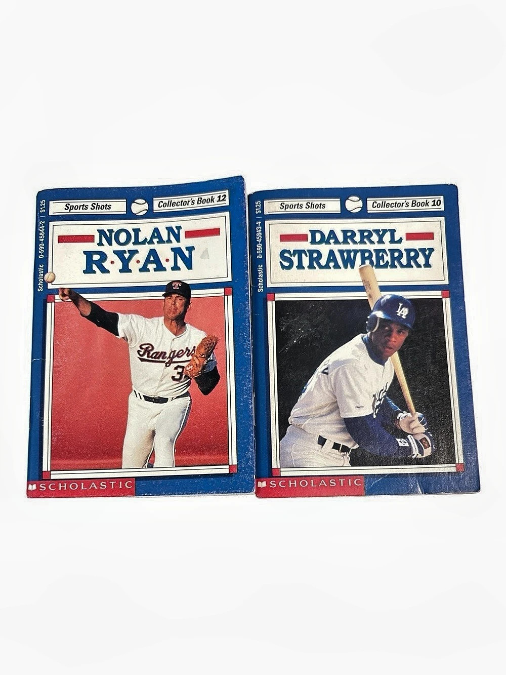 Scholastic Sports Shots Collector's Book 10 Darryl Strawberry & Book 12 Nolan